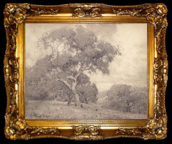 framed  Percy Gray San Mateo Oaks (mk42), ta009-2